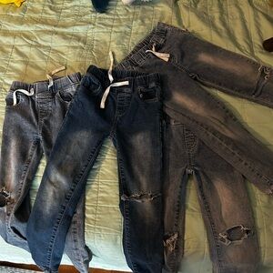 Little Bipsy Kids Distressed Jeans - Blue and Gray